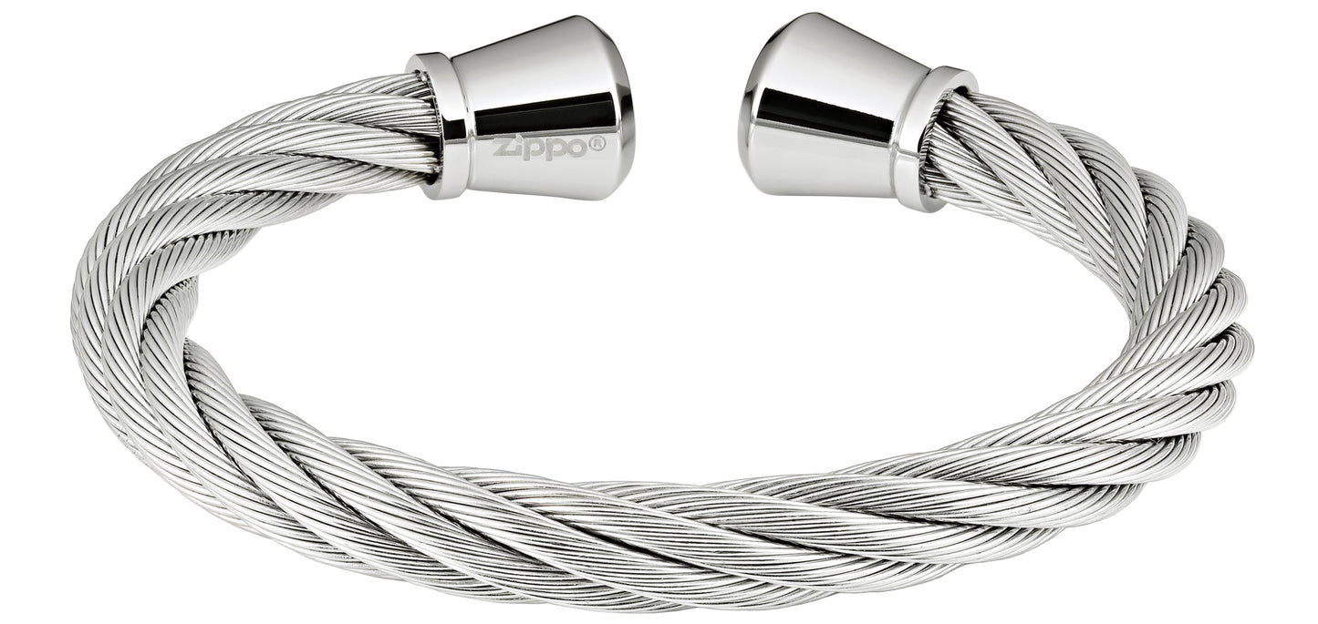 Vooraanzicht armband van roestvrij staaldraad