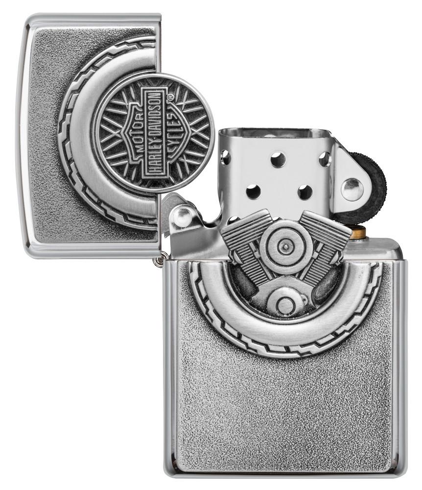 Harley-Davidson® Engine Surprise Emblem Street Chrome Lighter