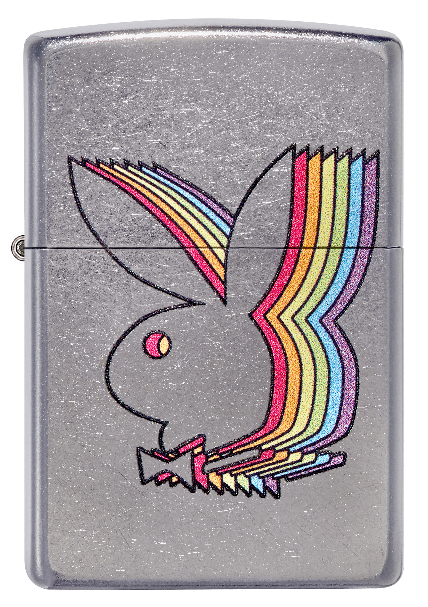 Vue de face du briquet tempête Zippo Playboy