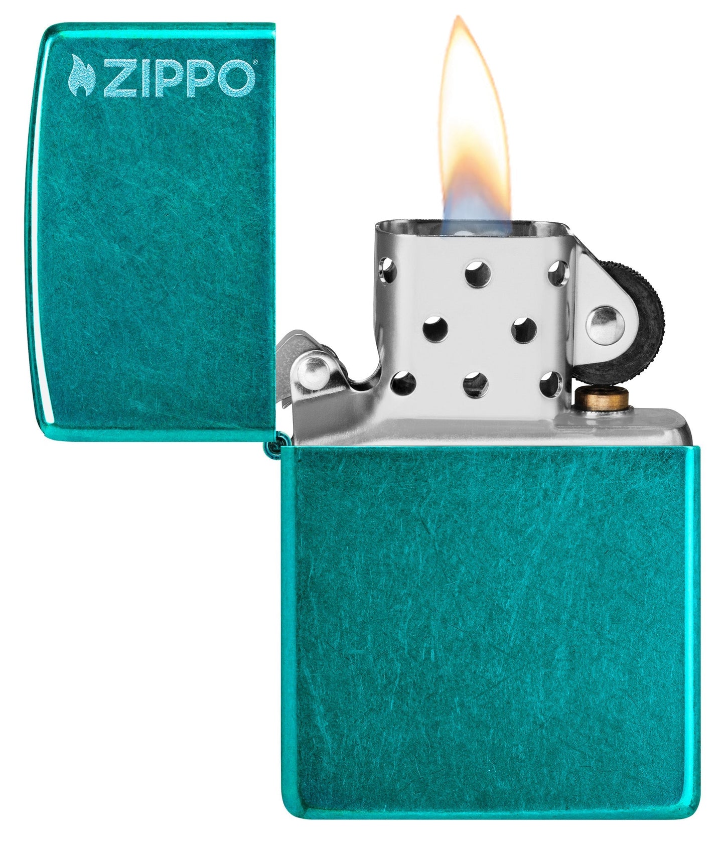 Klassieke Candy Teal met Zippo-logo