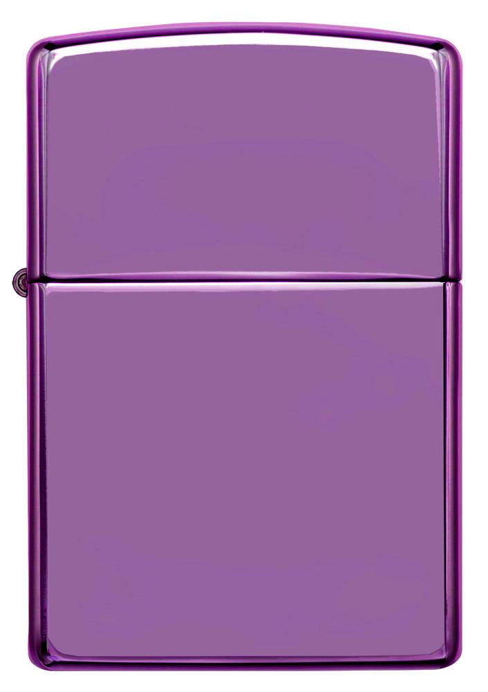 Vooraanzicht Zippo Aansteker Abyss Purple Shiny