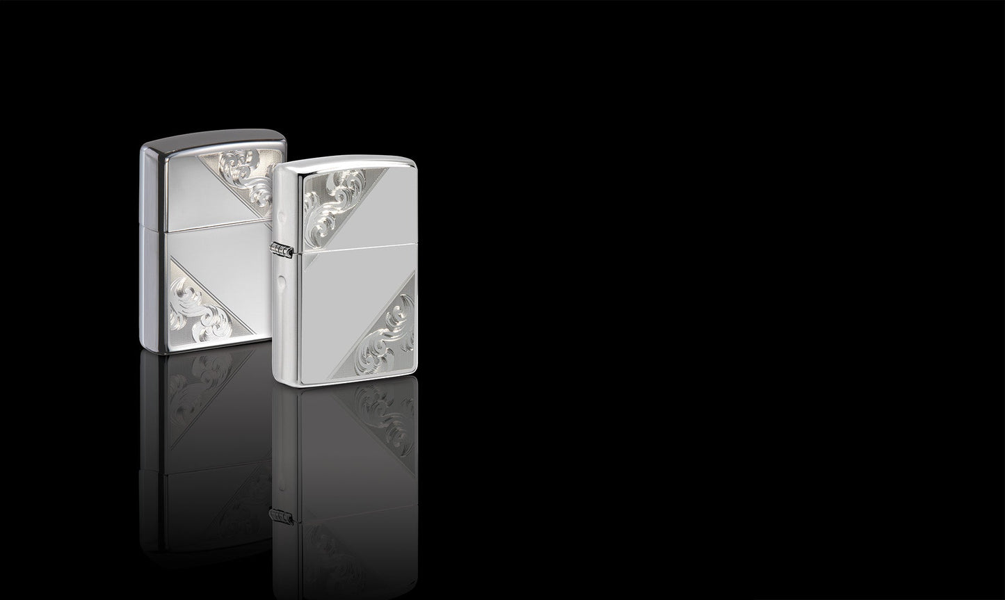 Sterling Silver Diagonal Filigree Design