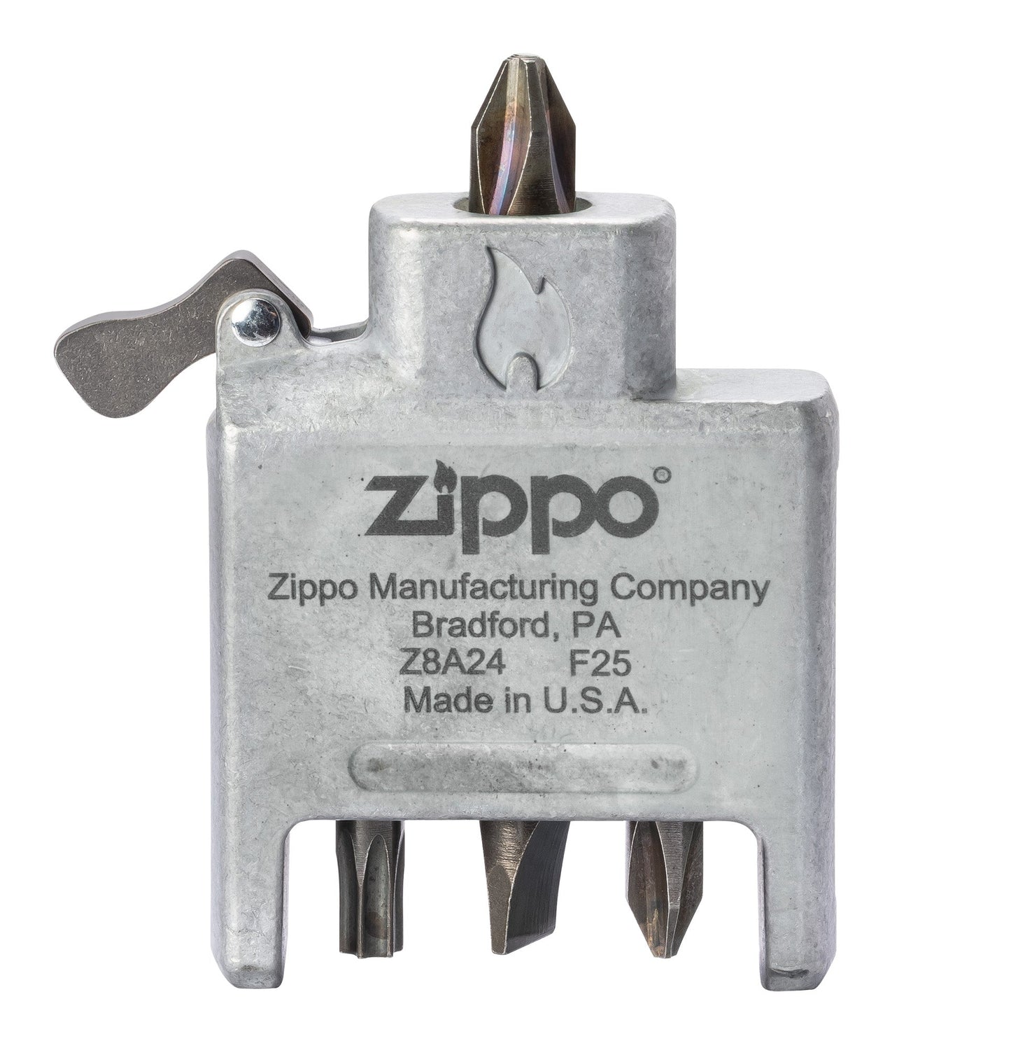 Bitveilige schroevendraaier met geborsteld chromen houder