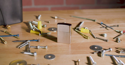 Bitveilige schroevendraaier met geborsteld chromen houder