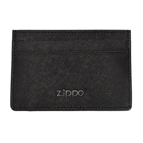 Kaarthouder Zippo van saffianoleer met Zippo-logo