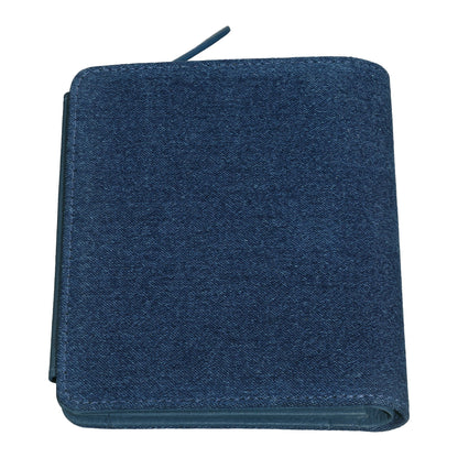Achteraanzicht Zippo Denim en Blauwe Lederen Portemonnee met Rits