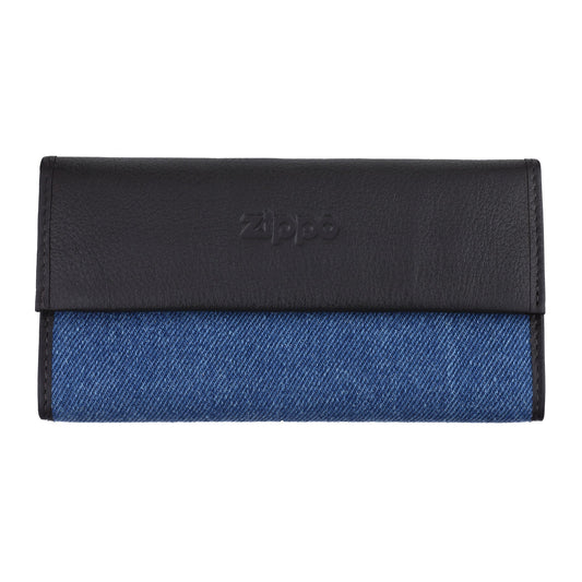 Vooraanzicht Zippo Jeans tabakszak met logo gesloten