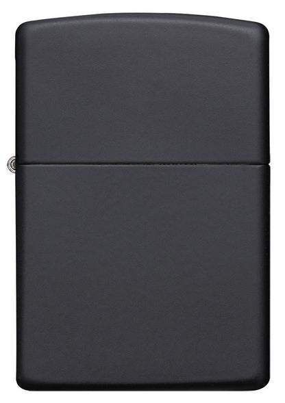 Vooraanzicht Zippo aansteker Black Matte basismodel