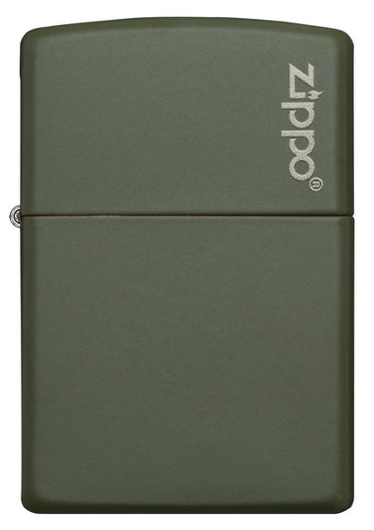 221ZL, Green Matte with Zippo Logo, Color Image, Classic Case