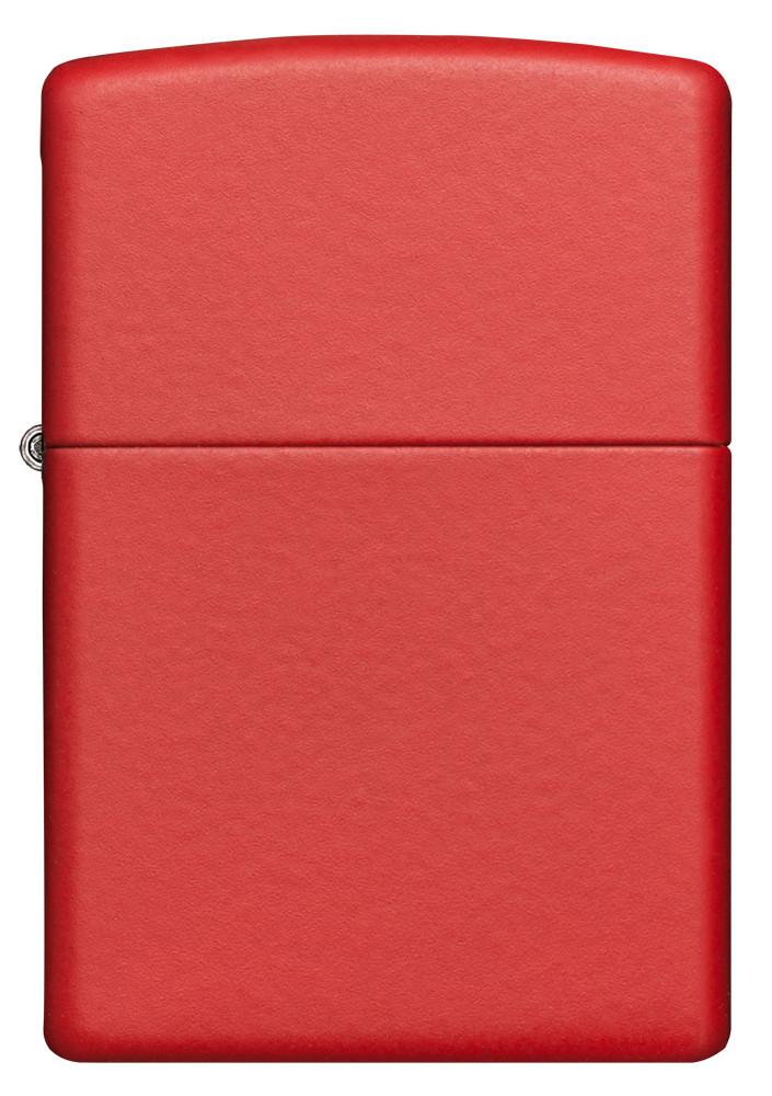 Vooraanzicht Zippo aansteker Red Matte basismodel