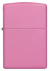 Vooraanzicht Zippo aansteker Pink Matte basismodel