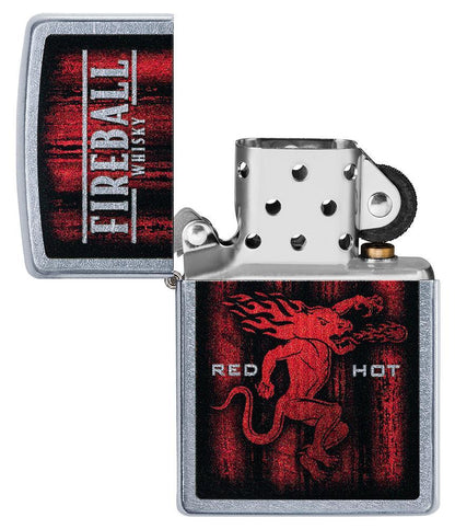  Zippo-aansteker chroom Fireball Whisky open