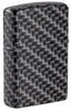 Zijaanzicht Zippo-aansteker 3/4 hoek White Matte met 540° Color Image en rechthoekige tegels als patroon