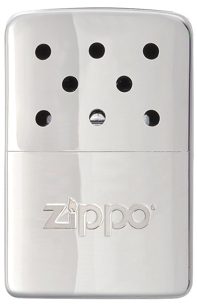 Vooraanzicht Zippo handwarmer metaal chroom klein