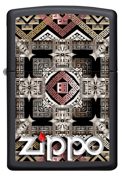 Vue de face du briquet tempête Zippo Tribal Design