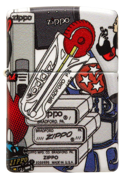 Vooraanzicht Zippo Aansteker Zoekspel met Zippo Stijl